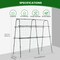 Garden Trellis for Climbing Plants – 5.3 x 5.3 ft Outdoor U-Shaped Support, Plastic-Coated Metal Frame with Netting for Vine Vegetables, Tomatoes, Cucumbers, and Raised Beds (Black)